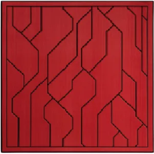 SeaDek red angular geometric pattern
